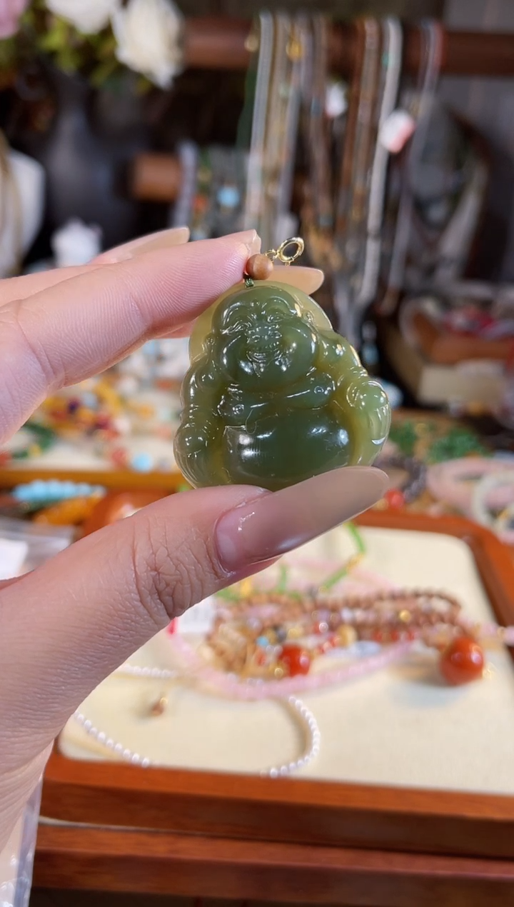 【闪购商品】和田玉吊坠(不含链)银S925镶嵌多样性发货其一