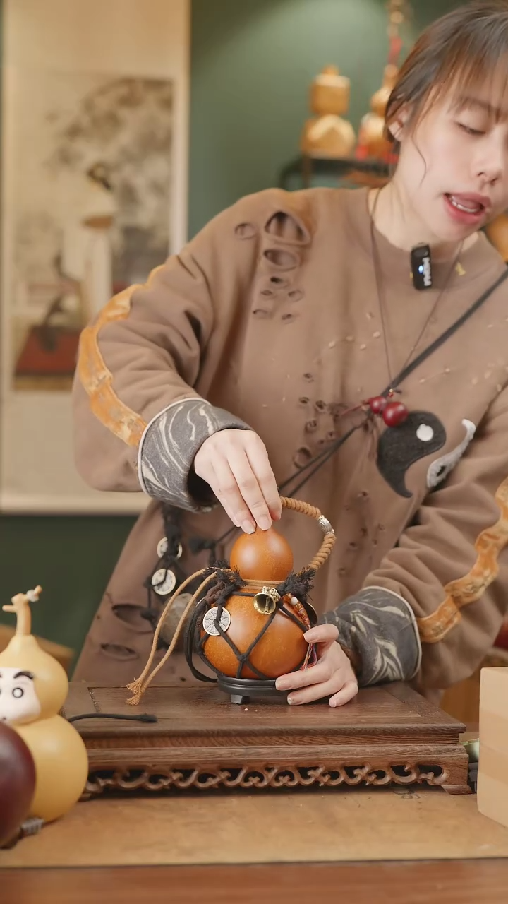 【闪购商品】272号精品天然大漆工艺防渗内胆酒葫芦~