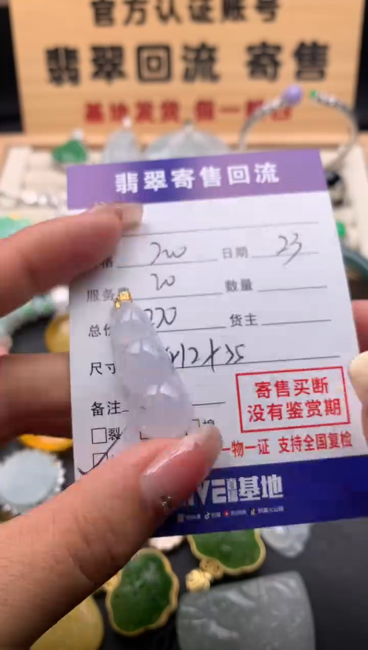 【闪购商品】翡翠颈饰18K金镶嵌10124075