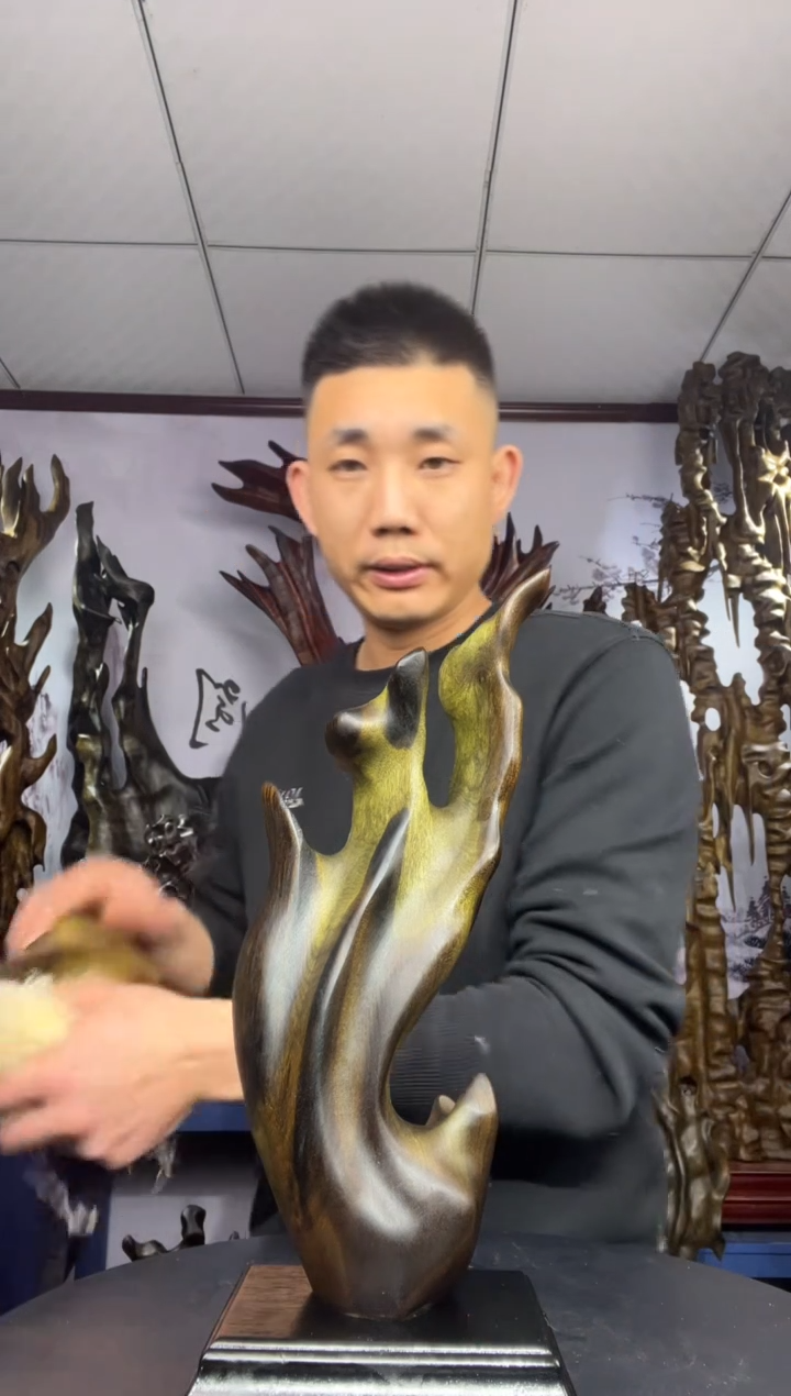 金丝楠木雕款德**行金丝楠木工艺品摆件