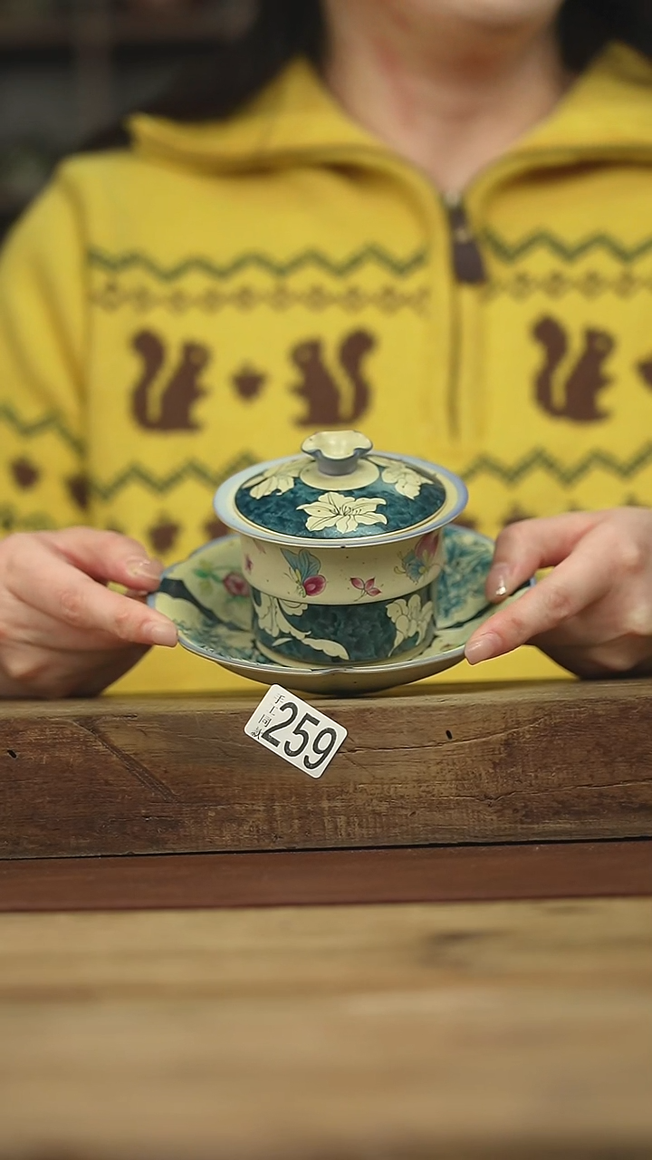 福利！！不顾一切落单！！蝶恋花三才盖碗