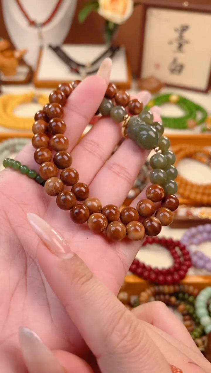 【闪购商品】库克手串貔貅库克双圈8mm