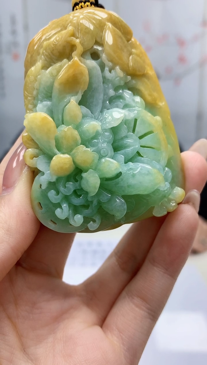 【闪购商品】定制翡翠未镶嵌5152jw-毛货挂件64