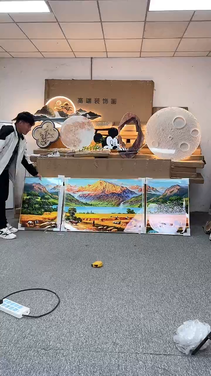 横款高货清仓 微瑕 介意勿拍  80*240【晶瓷镶钻】三连画