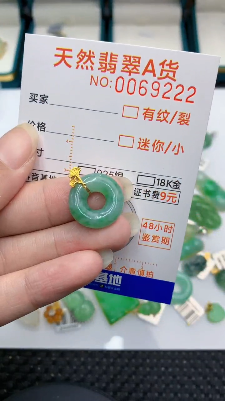 【闪购商品】翡翠颈饰18K金镶嵌            8