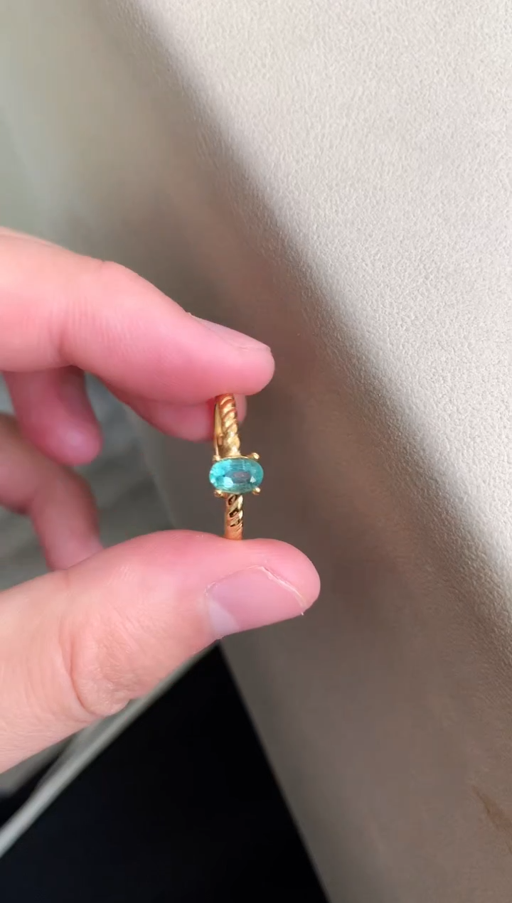 【闪购商品】祖母绿戒指银S925镶嵌戒指