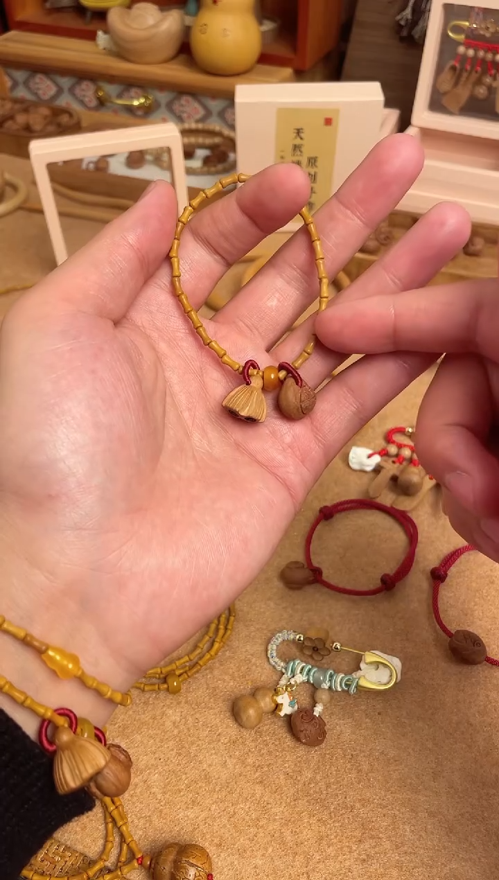 竹节手串一物一拍单圈加黄跑环好运连连