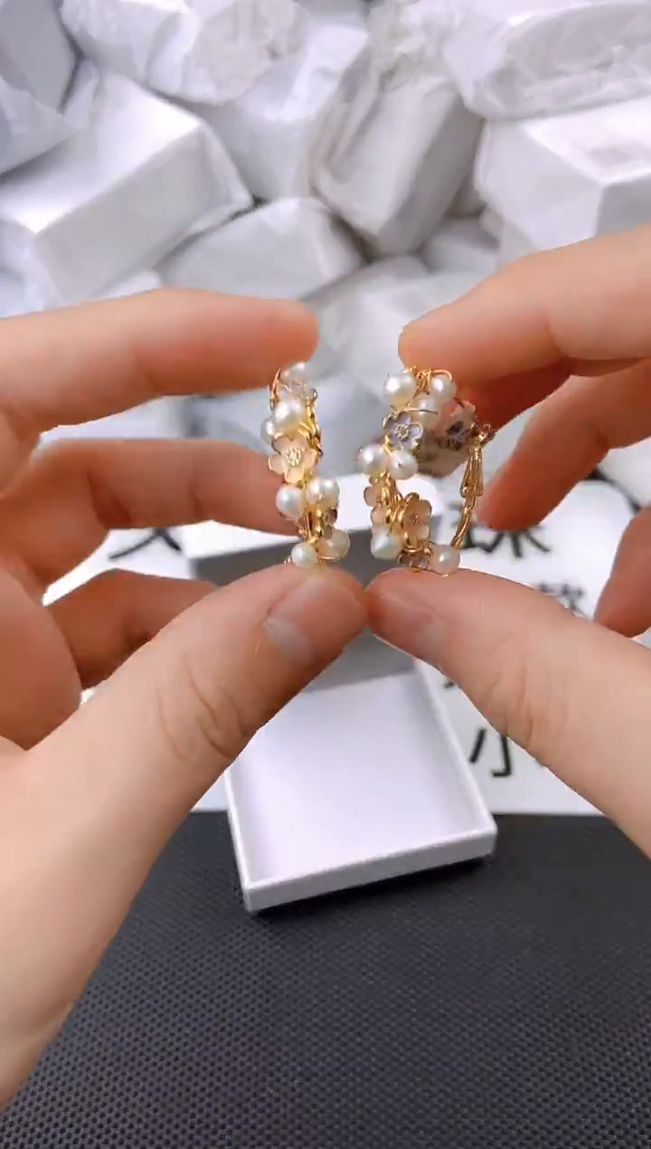 未镶嵌耳饰淡水珍珠ed1028