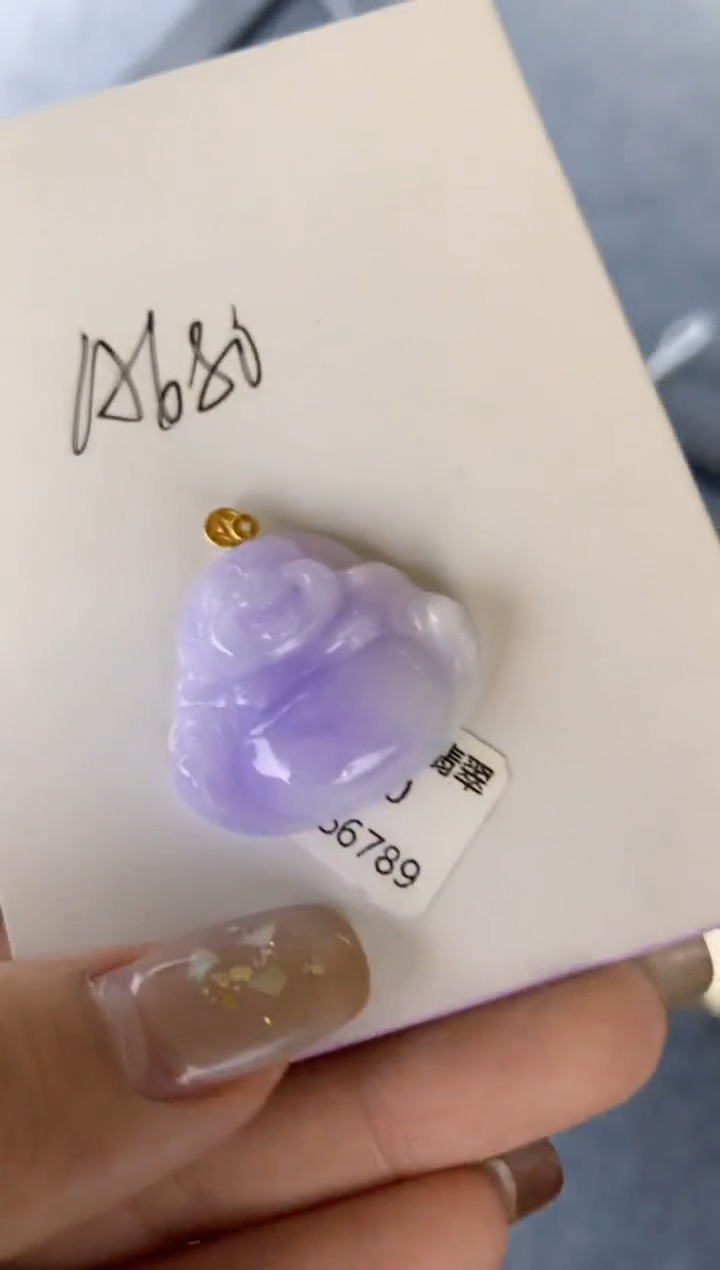 颈饰18K金镶嵌翡翠天然A货翡翠百元以上9元证书费自理