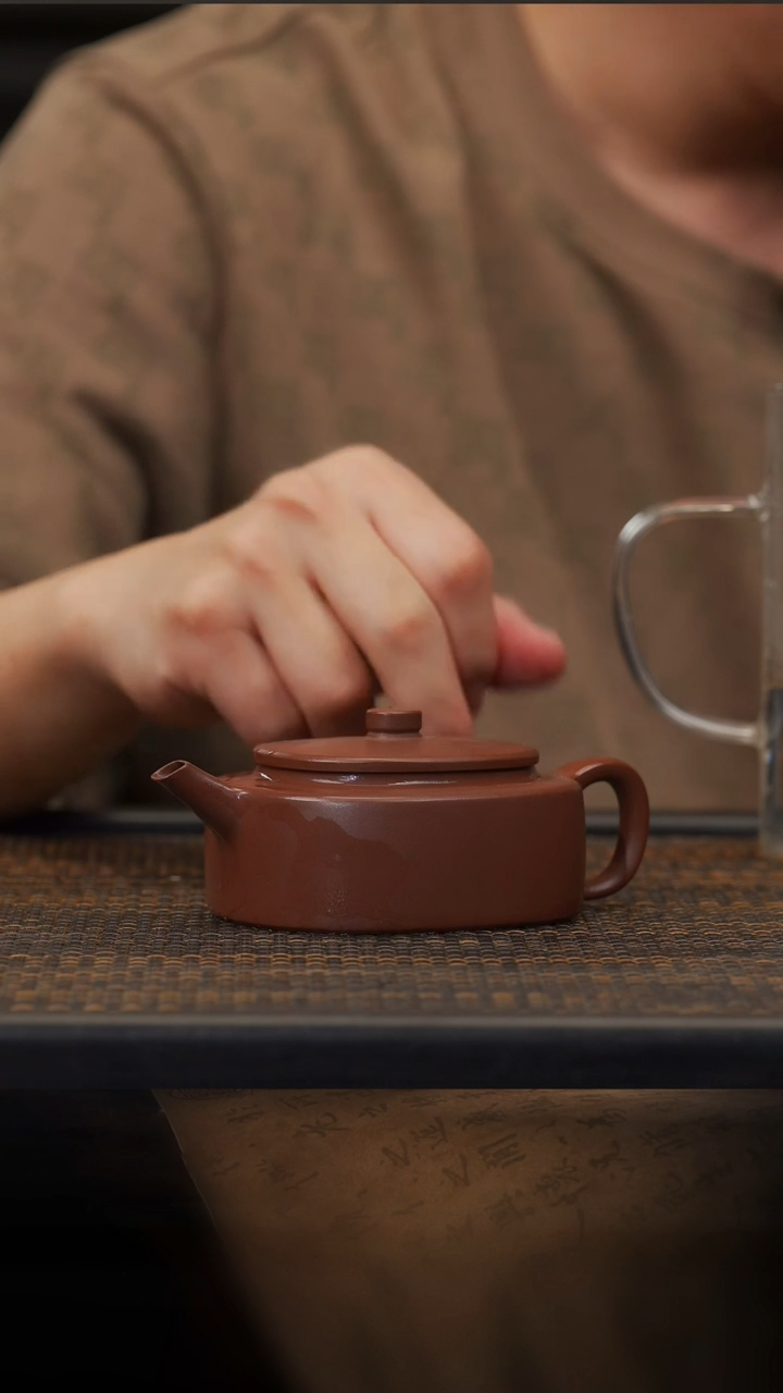 【闪购商品】紫砂茶壶48空山造器JGT  紫泥/腰圆浑方