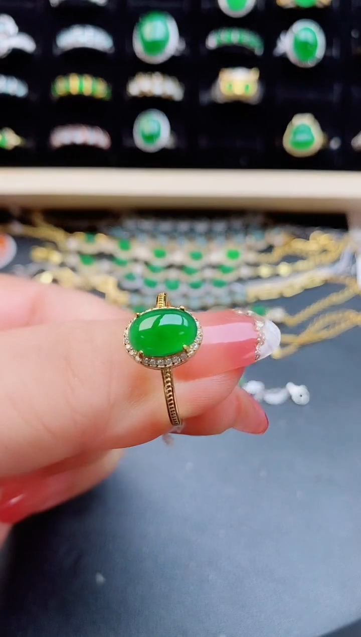【闪购商品】翡翠戒指银S925镶嵌121212