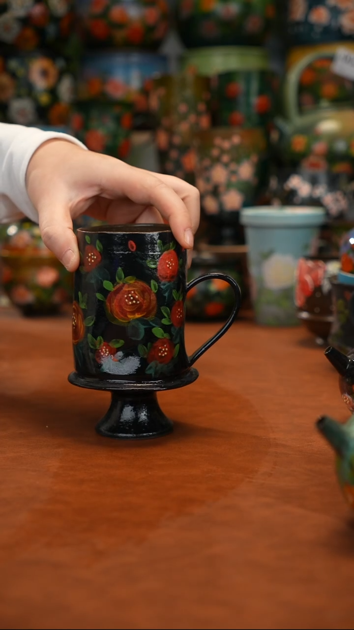 紫砂油画   釉下彩   杯子