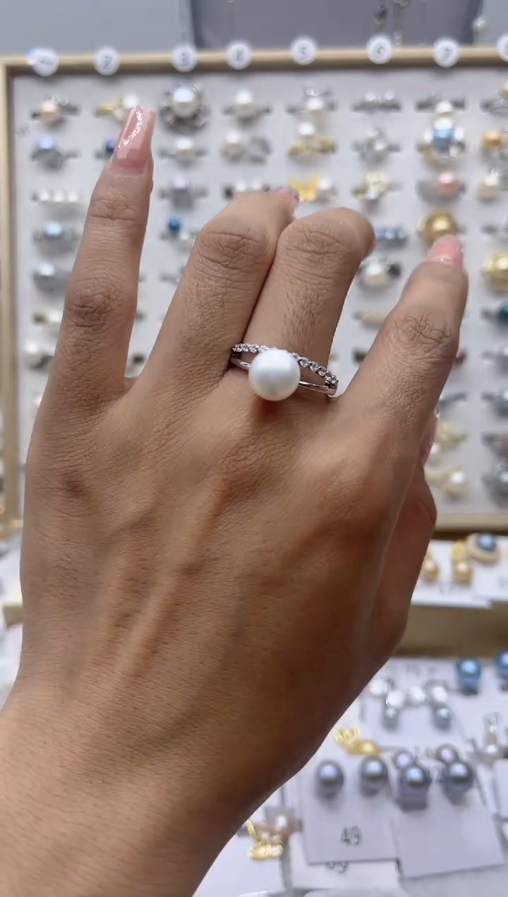 【闪购商品】淡水珍珠戒指合金48