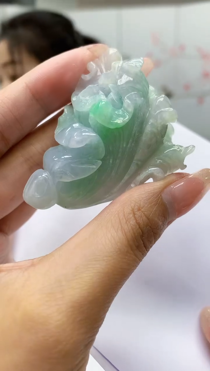 【闪购商品】定制翡翠未镶嵌4902MM-毛货挂件72