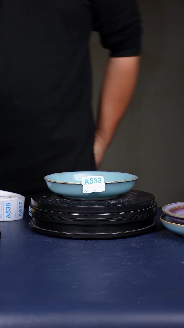 其他用****8A533号钧瓷天青色盘子