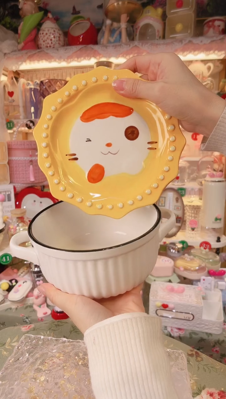 【闪购商品】摆件猫咪泡面碗品质好，发货快，放心拍