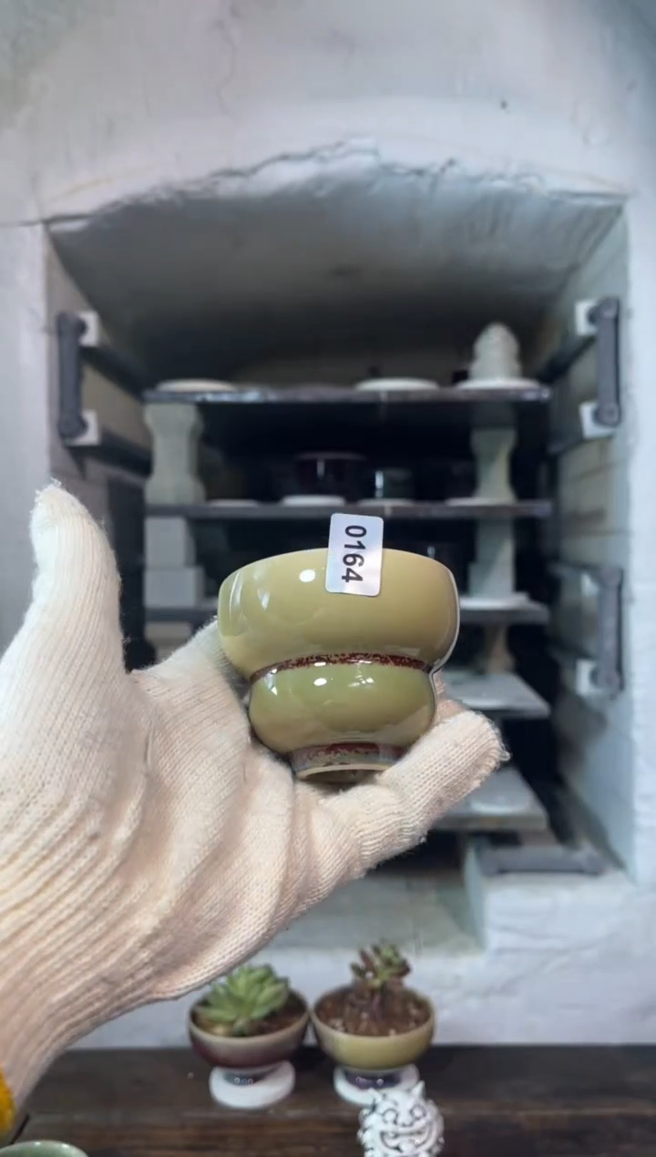 杯子窑口自销手工纯原矿钧瓷