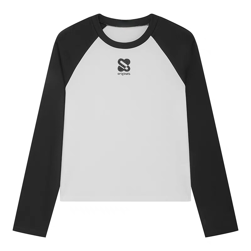 DZ95799地树长袖T恤2024秋季新款插肩袖设计美式复古上衣女