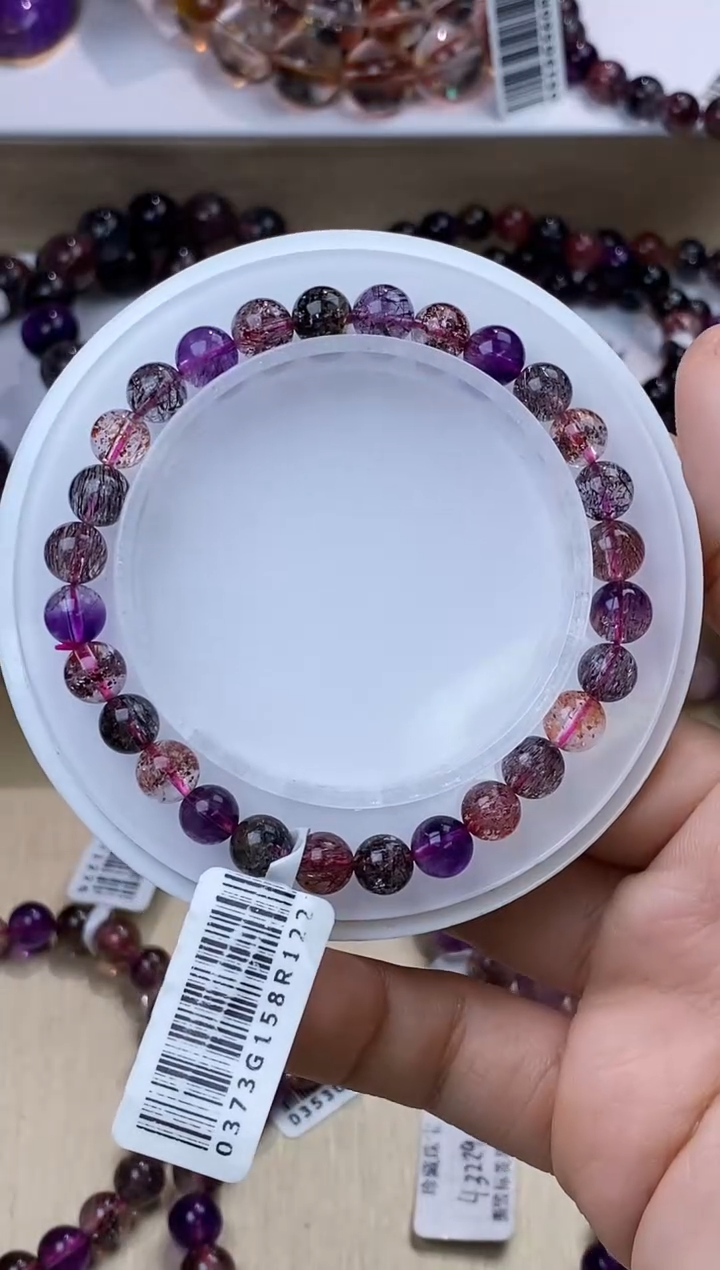 【闪购商品】水晶手链未镶嵌黑加仑超七单圈6m+