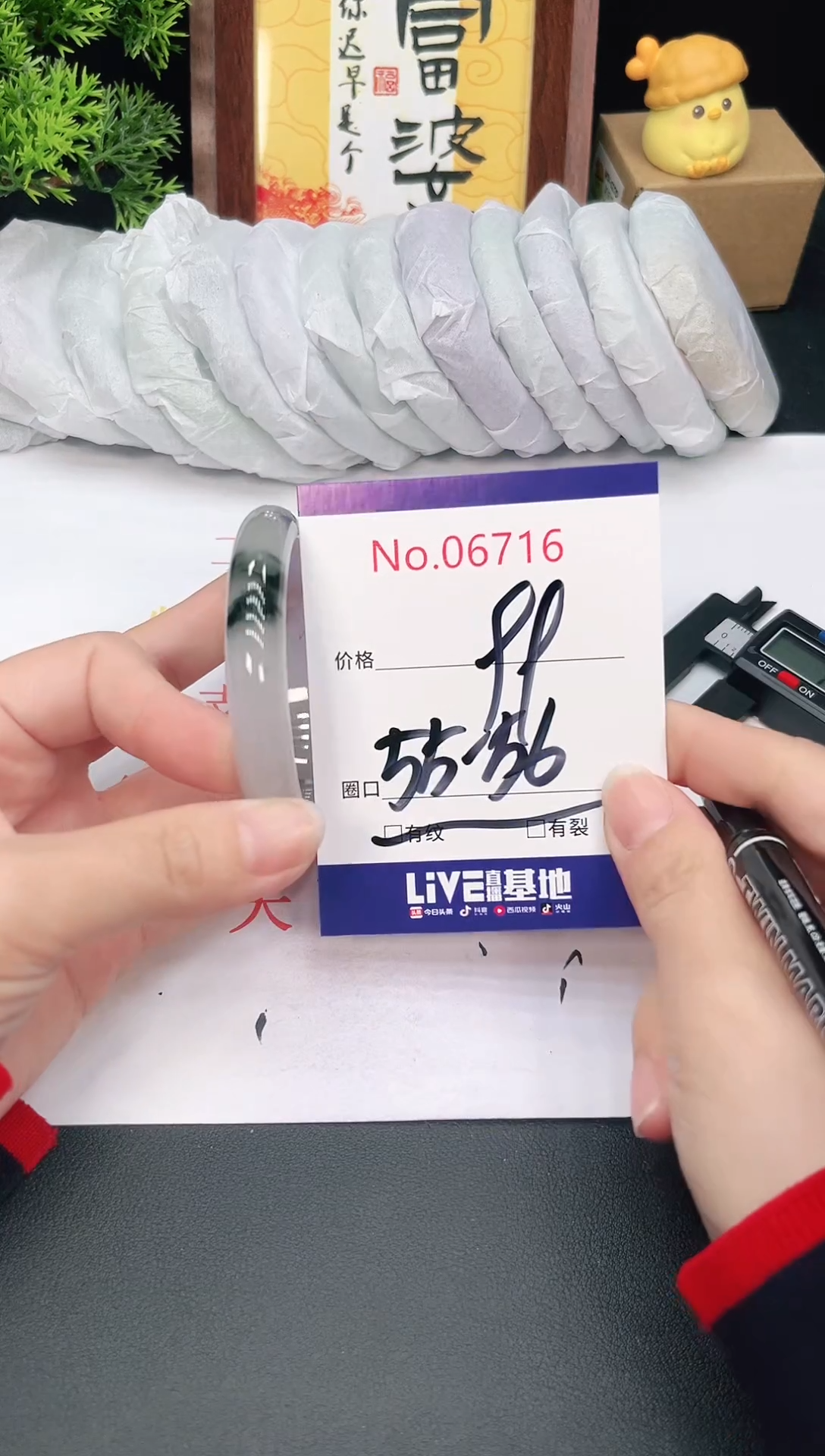 未镶嵌手镯翡翠6716