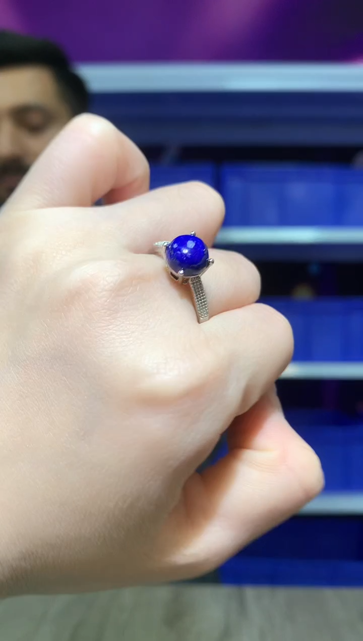 未镶嵌青金石戒指【宝石世家严选】