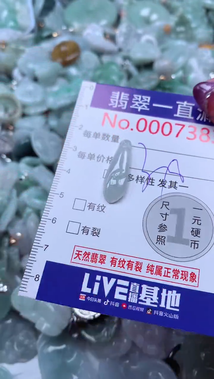 翡翠未镶嵌吊坠(不含链)7383