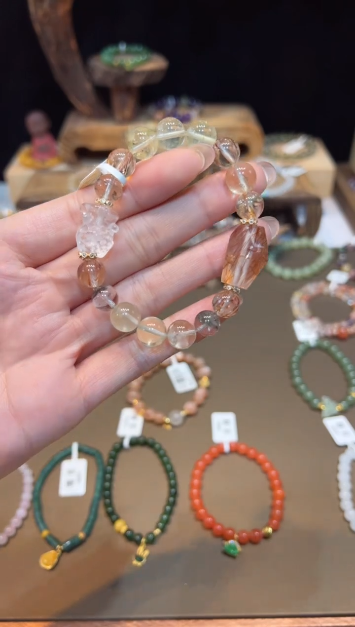 水晶手链未镶嵌手饰@@