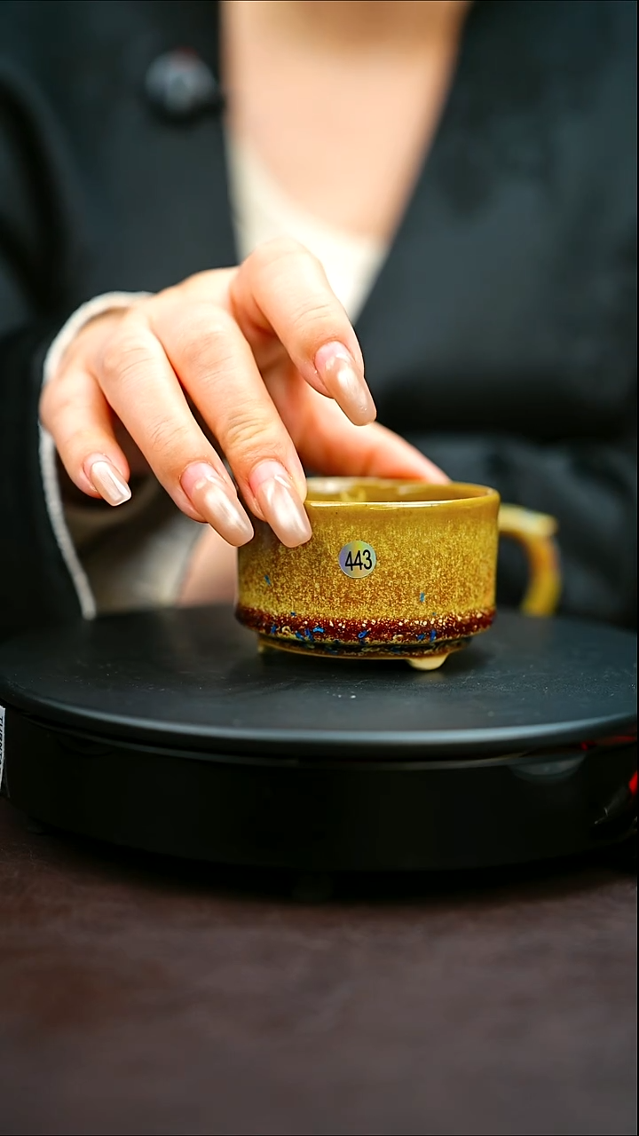 443#原矿钧瓷炉钧釉直口杯