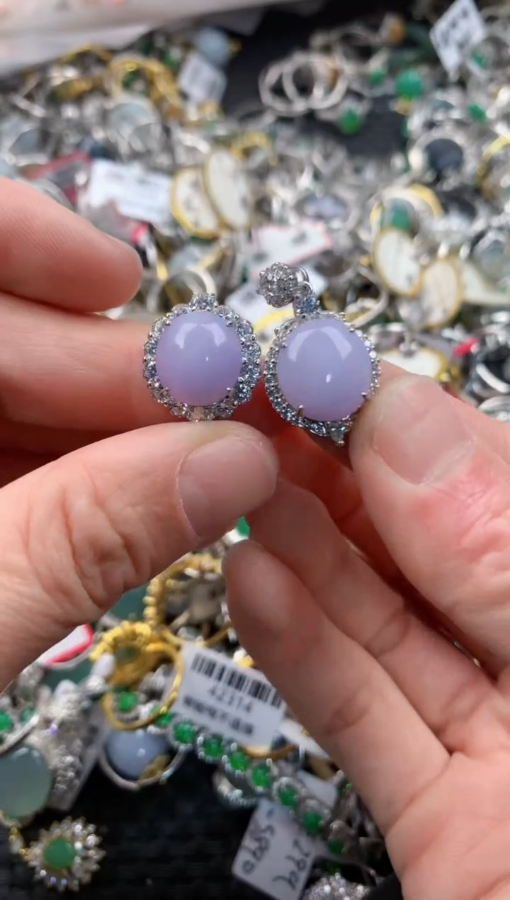 银S925镶嵌戒指翡翠222           5