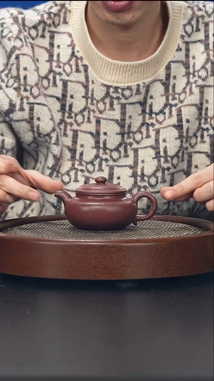 茶壶紫砂仿古-紫玉金砂-全手工微微瑕