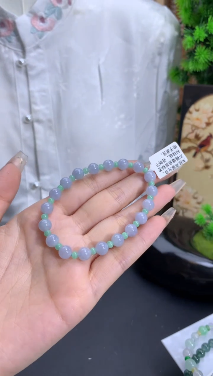 【闪购商品】翡翠手链未镶嵌卡3.8-7mm