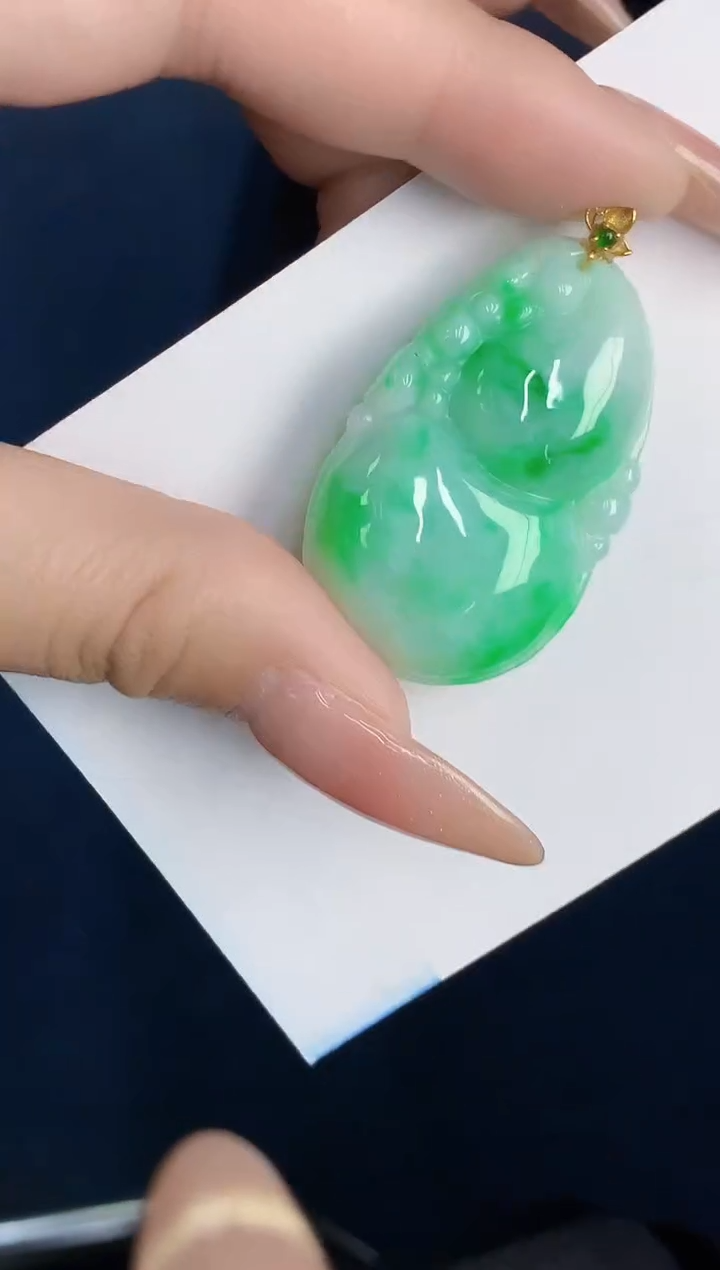 【闪购商品】翡翠颈饰18K金镶嵌000000000