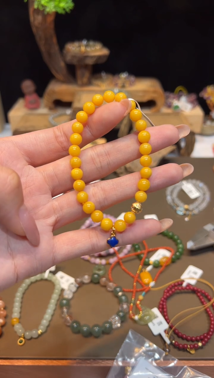 手链琥珀未镶嵌手饰@@