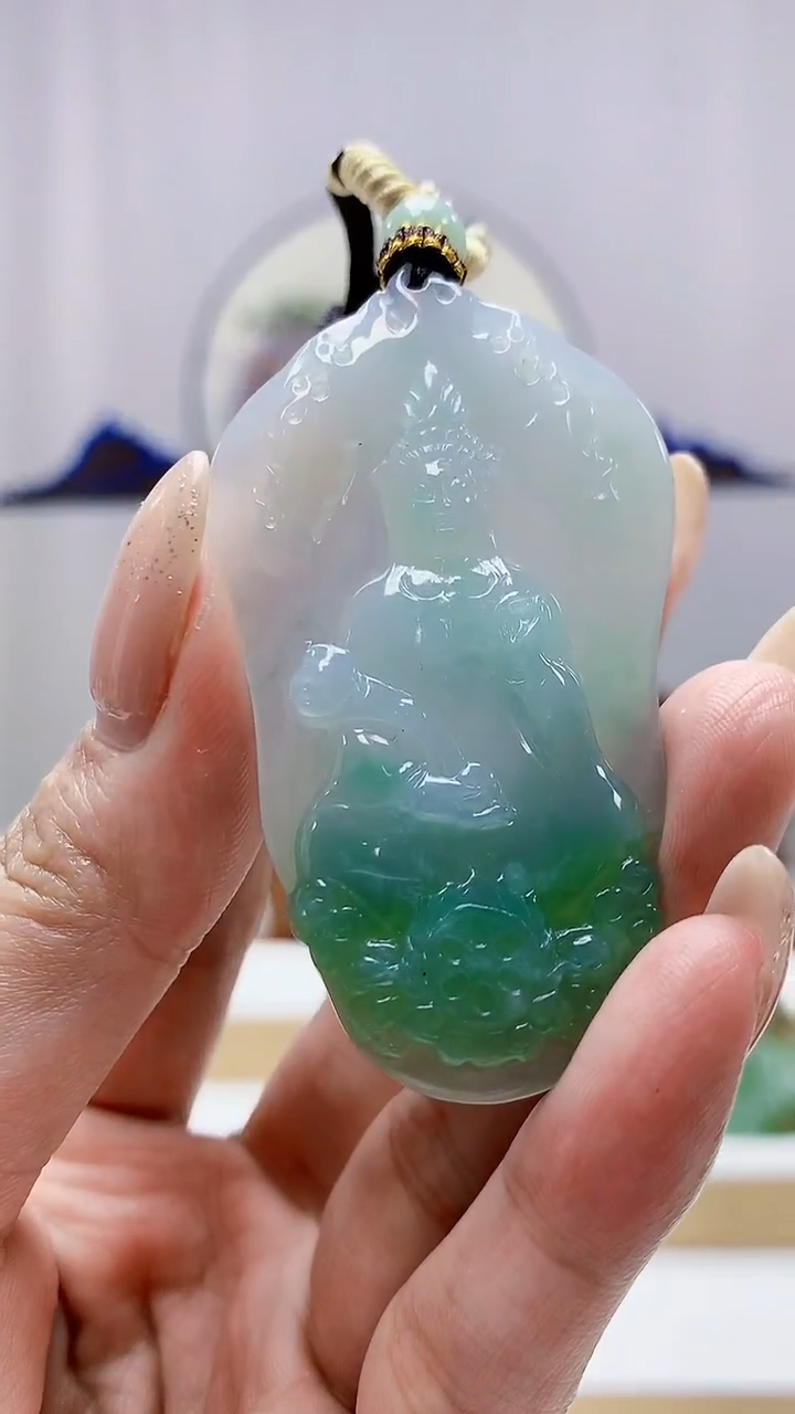 未镶嵌定制翡翠5028MM-毛货挂件147