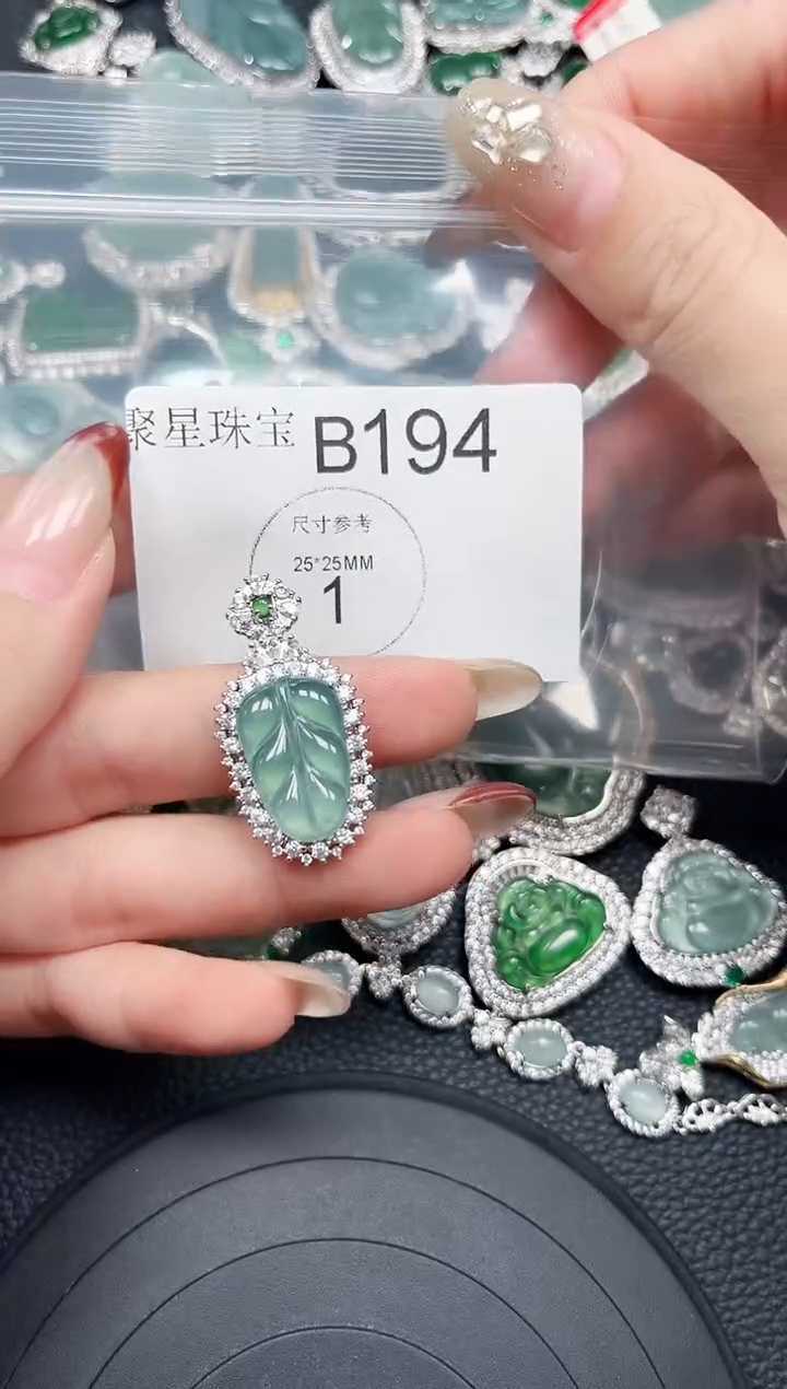 【闪购商品】翡翠颈饰未镶嵌赠皮绳194