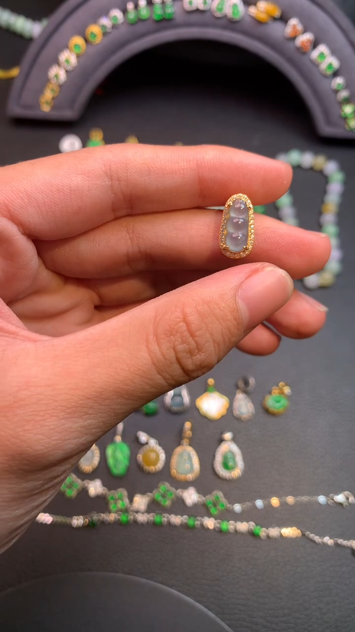 颈饰银S925镶嵌翡翠1