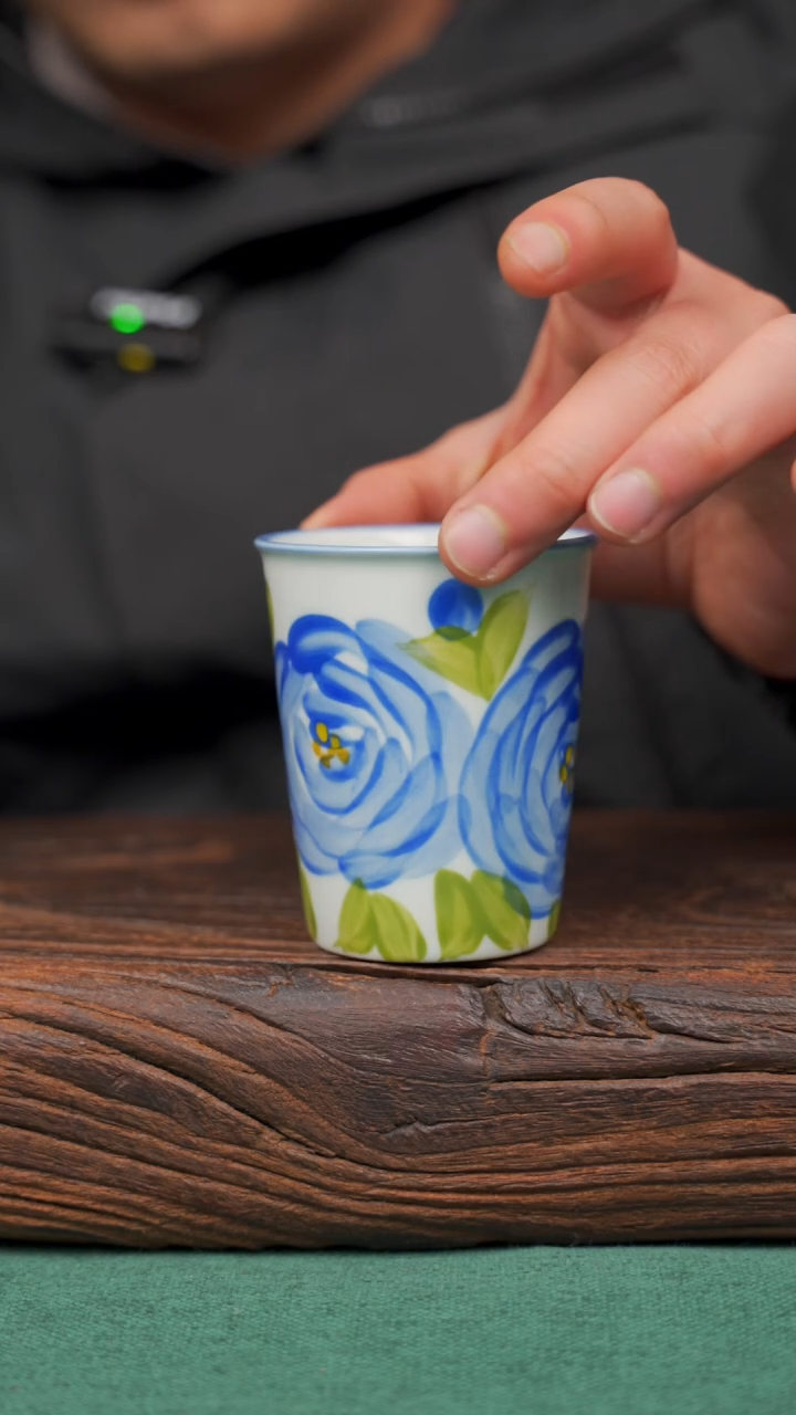 【闪购商品】瓷片4景德镇杯釉下手工手绘瓷器