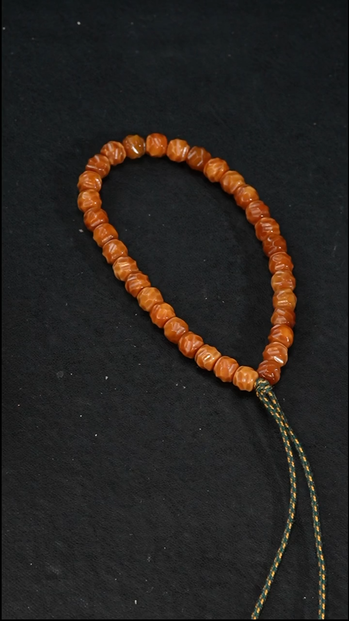 手串龙脊菩提手工无相高透玉化料手持