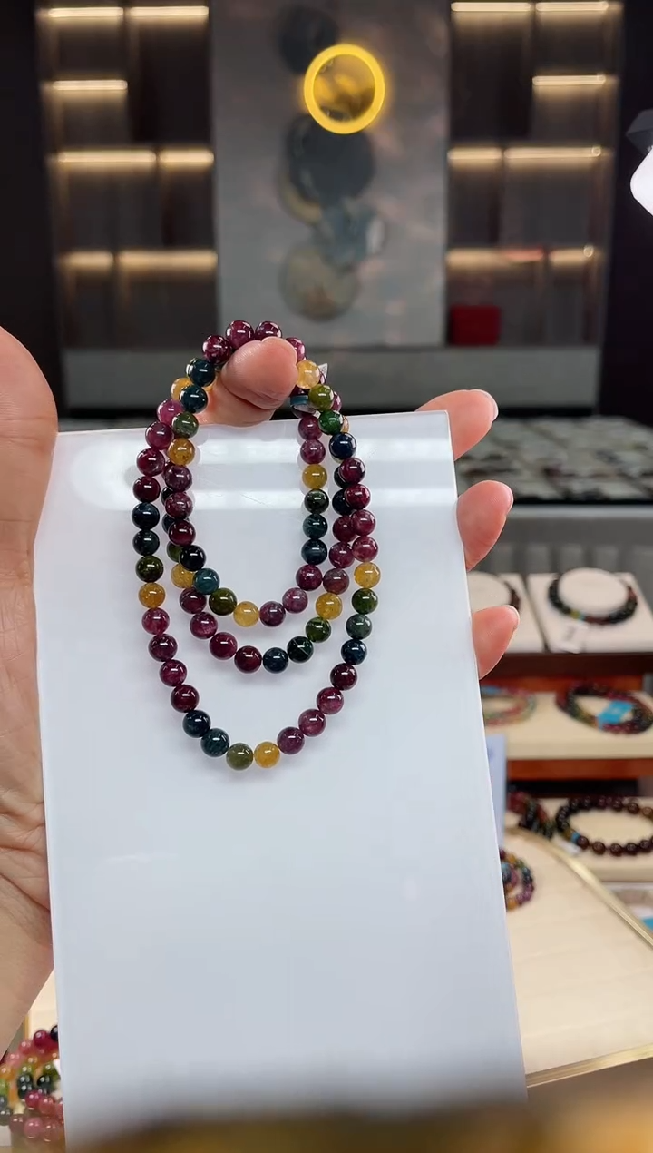 【闪购商品】碧玺三圈手串未镶嵌（多样性发一条）Q