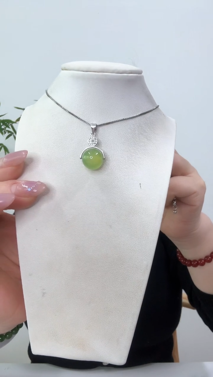 【闪购商品】玛瑙/玉髓颈饰银S925镶嵌转运珠赠合金链