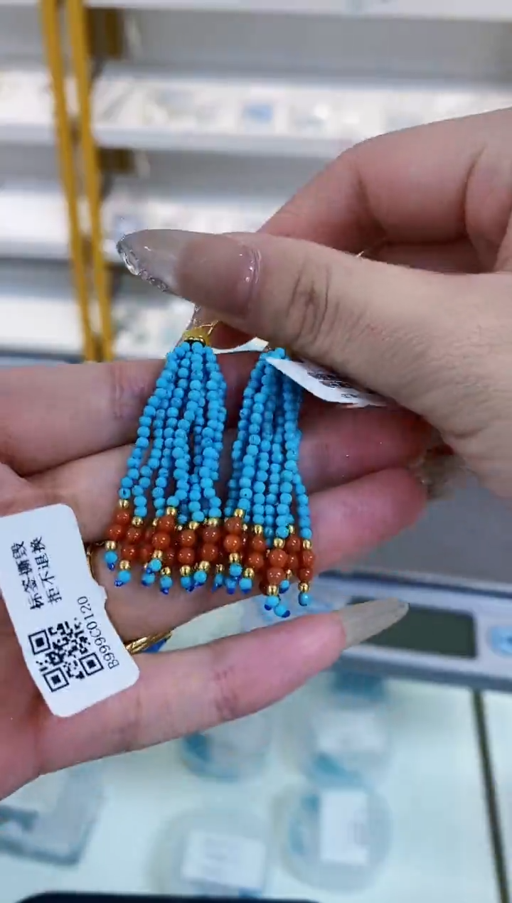 【闪购商品】绿松石耳环银S925镶嵌发货一件