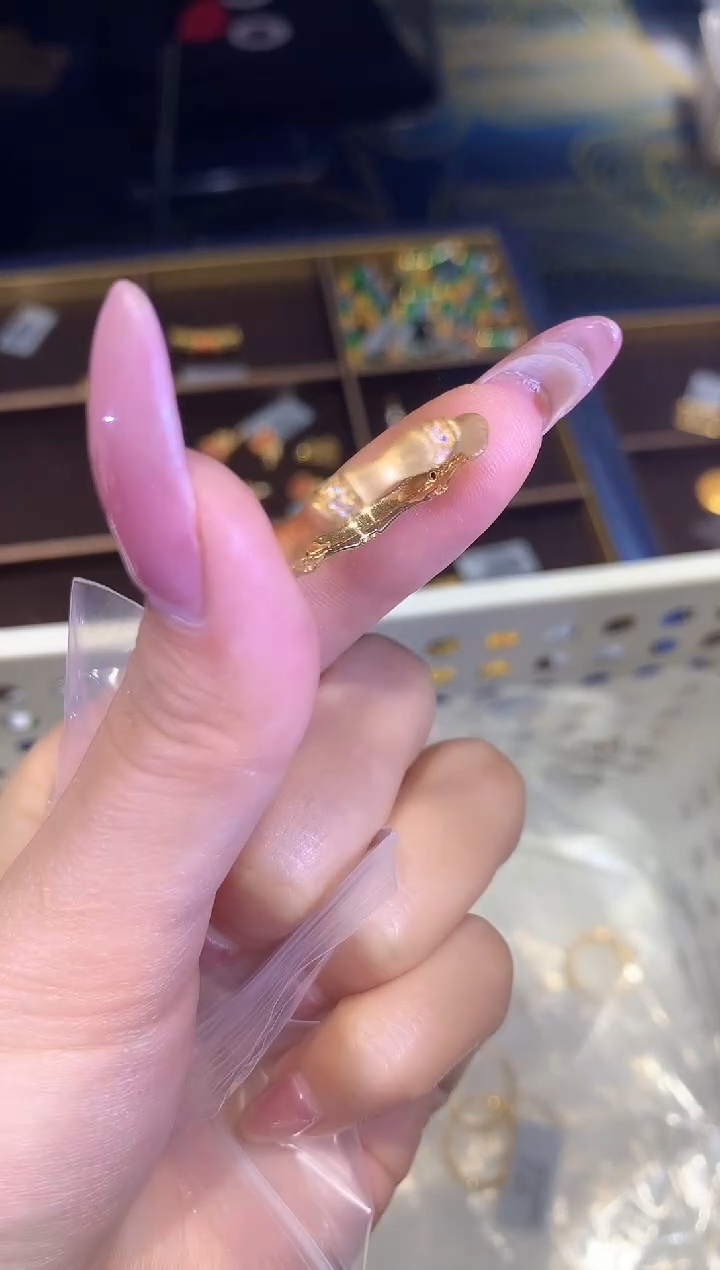 【闪购商品】18K金戒指/指环竹节a31 14号