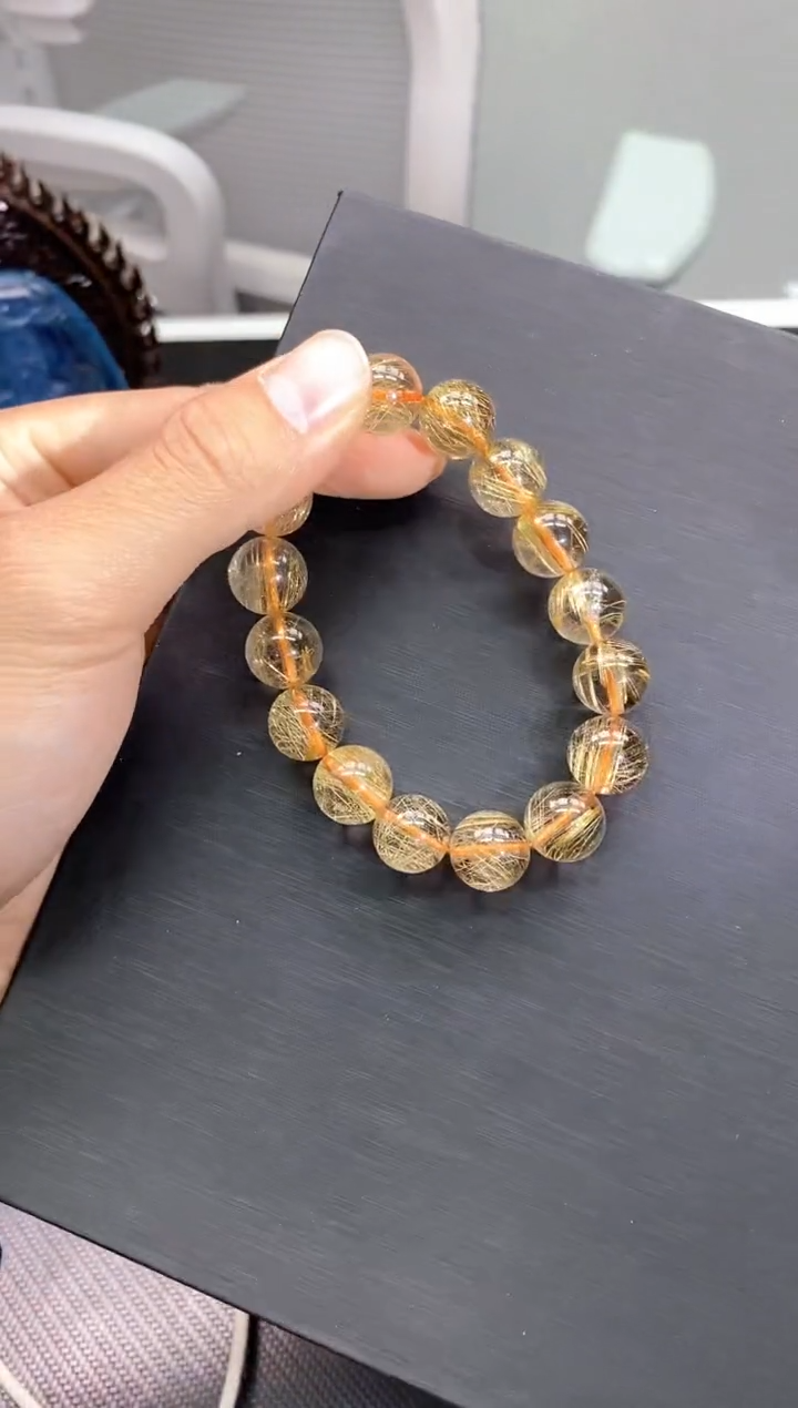 未镶嵌手串水晶B1钛晶12mm