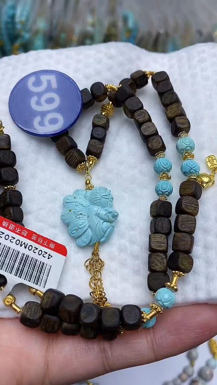 【闪购商品】绿松石项链银S925镶嵌665