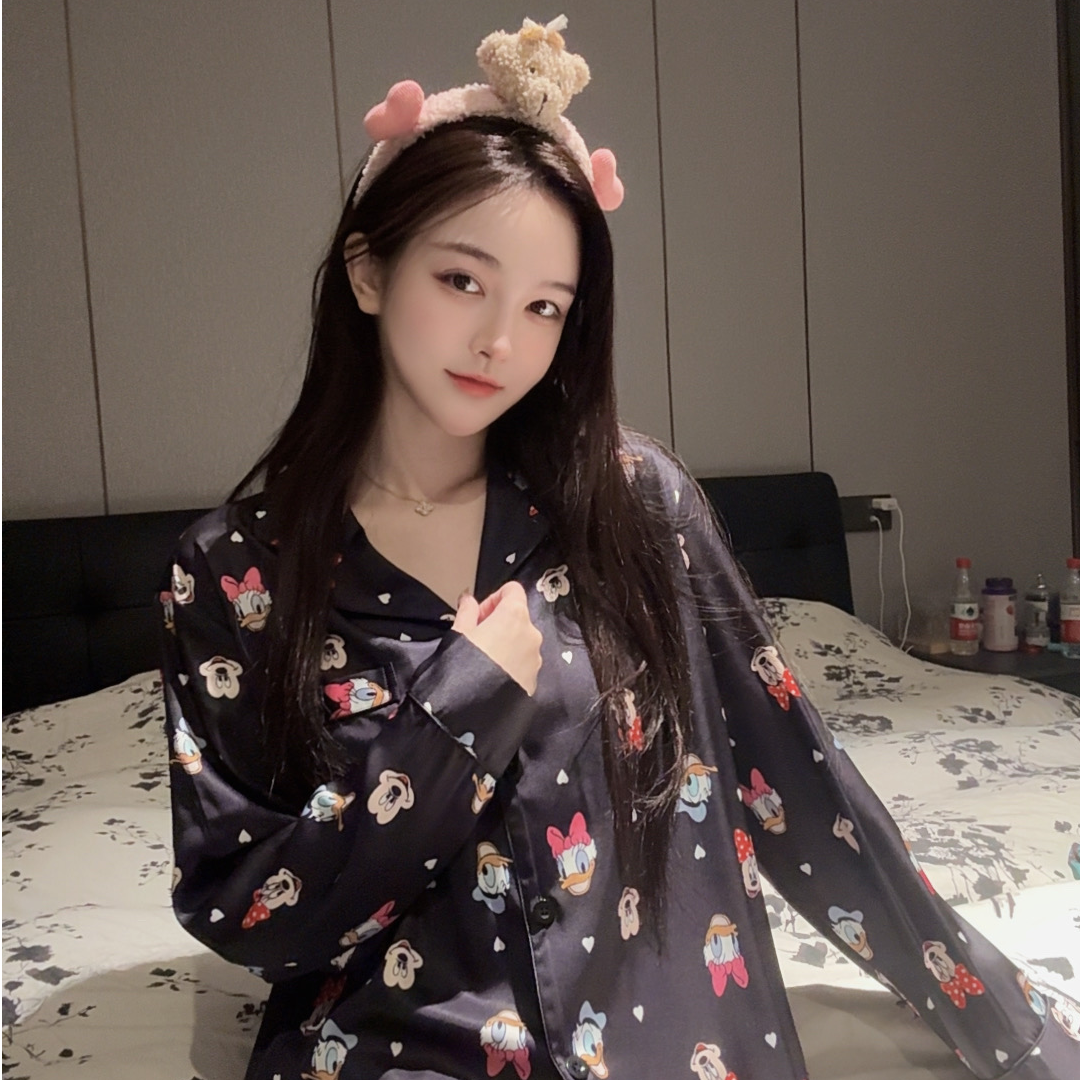 SIEOYJIEA/私迹大榕家viki【黛丝】女款时尚气质长袖家居服套装