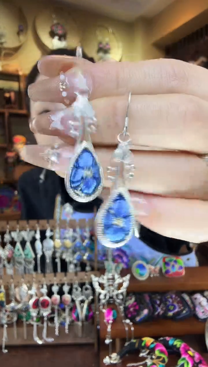 刺绣非遗刺绣民族风耳环