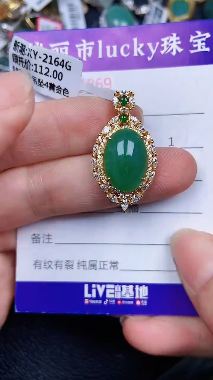 颈饰银S925镶嵌翡翠1869