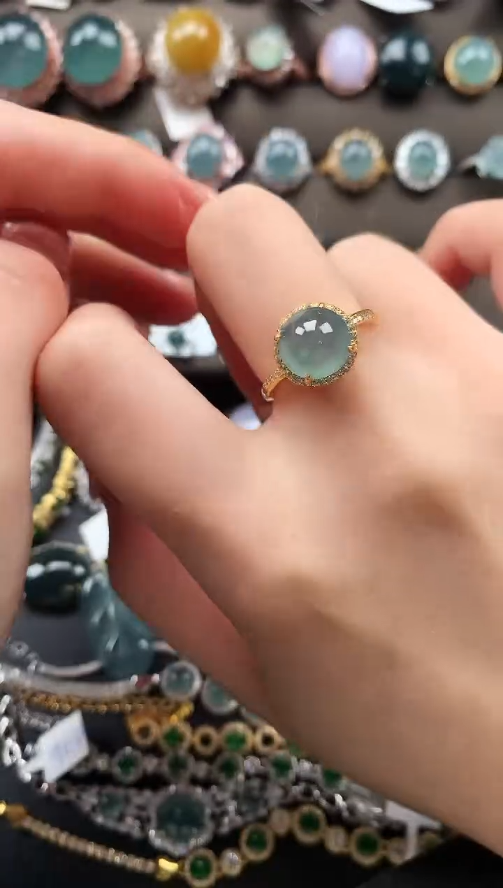 【闪购商品】翡翠戒指银S925镶嵌65142141