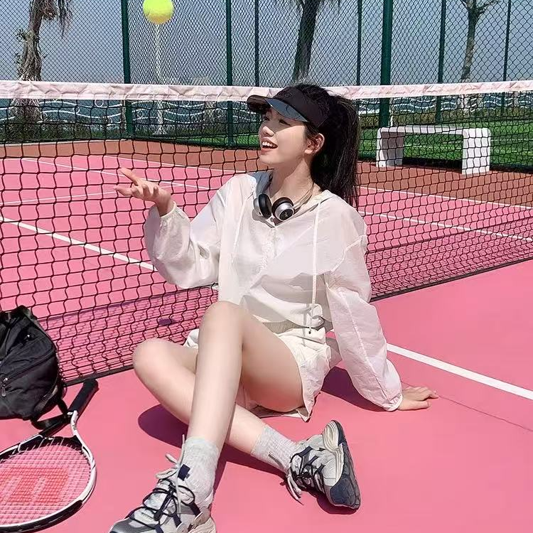 美洋MEIYANG 宣纸防晒套装 天天穿！原纱UPF50+褶皱肌理上衣短裤