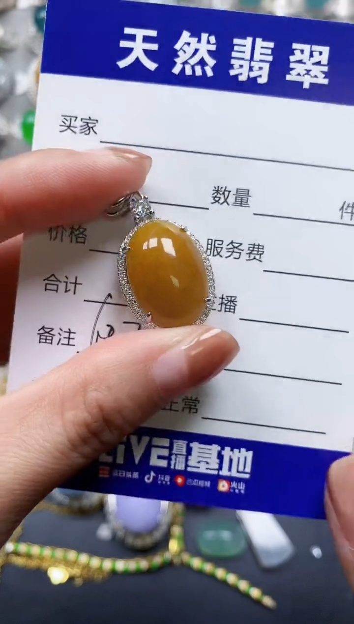 【闪购商品】翡翠颈饰银S925镶嵌0697